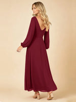 A-line Bridesmaid Dress with Long Sleeves 