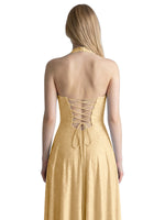 Halter Beaded Prom Dress 