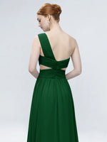 One-Shoulder Side Cut-Out Bridesmaid Dress 