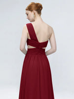 One-Shoulder Side Cut-Out Bridesmaid Dress 