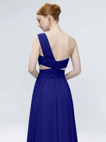 One-Shoulder Side Cut-Out Bridesmaid Dress 