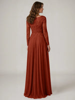 A-line Mother of the Bride Dress with Appliques