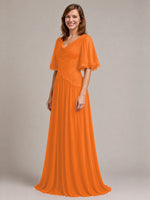 Cowl Neck Mother of the Bride Dress with Applique 
