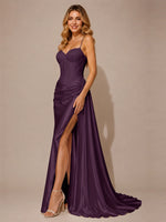 Silk-like Prom Dress with Appliques