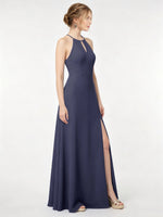 Chiffon Bridesmaid Dress with Halter 