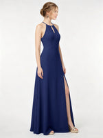 Chiffon Bridesmaid Dress with Halter 