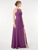 Chiffon Bridesmaid Dress with Halter 