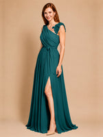 Chiffon Prom Dress with Appliques