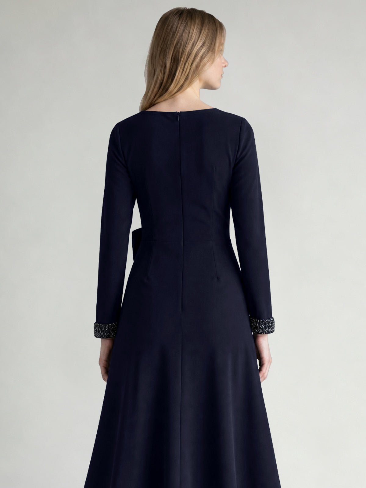 Stretch Satin Mother of the Bride Dress with Crystal