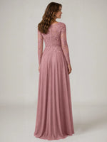 A-line Mother of the Bride Dress with Appliques