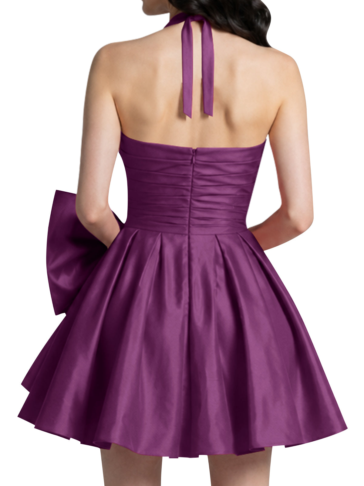 Halter Oversized Bow Mini Dress 