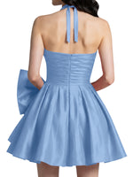 Halter Oversized Bow Mini Dress 