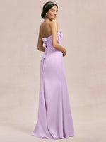 Satin Bow Accent Bridesmaid Dress 