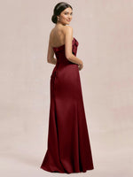 Satin Bow Accent Bridesmaid Dress 