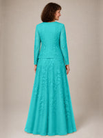 A-line Mother of the Bride Dress with Lace 
