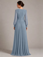 Chiffon Mother of the Bride Dress with Jewel Neckline 