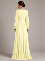 Chiffon Mother of the Bride Dress with Jewel Neckline 