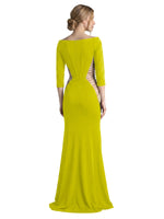 Side Cutout Slit Prom Dress 
