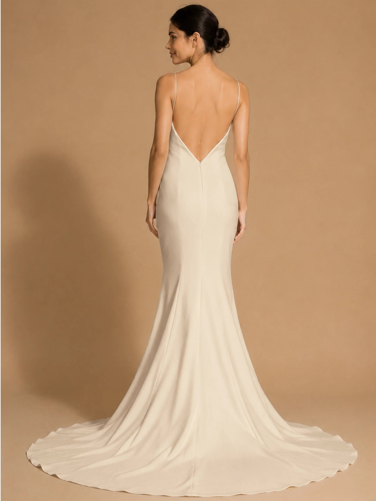 Mermaid Wedding Dress with Cowl Neck 