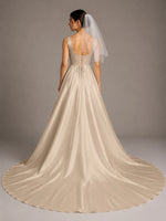 A-line Wedding Dress with Square Neck 