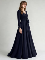 Stretch Satin Mother of the Bride Dress with Crystal