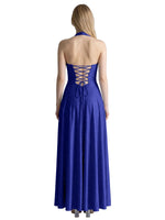 Halter Beaded Prom Dress 
