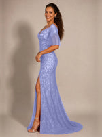 Mermaid Mother of the Bride Dress with V-neck 