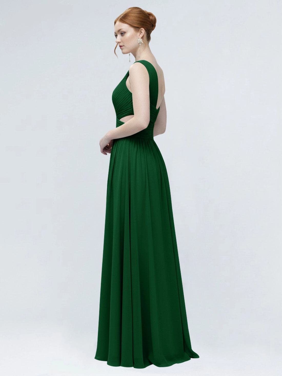 One-Shoulder Side Cut-Out Bridesmaid Dress 
