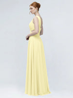 One-Shoulder Side Cut-Out Bridesmaid Dress 