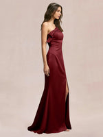 Satin Bow Accent Bridesmaid Dress 