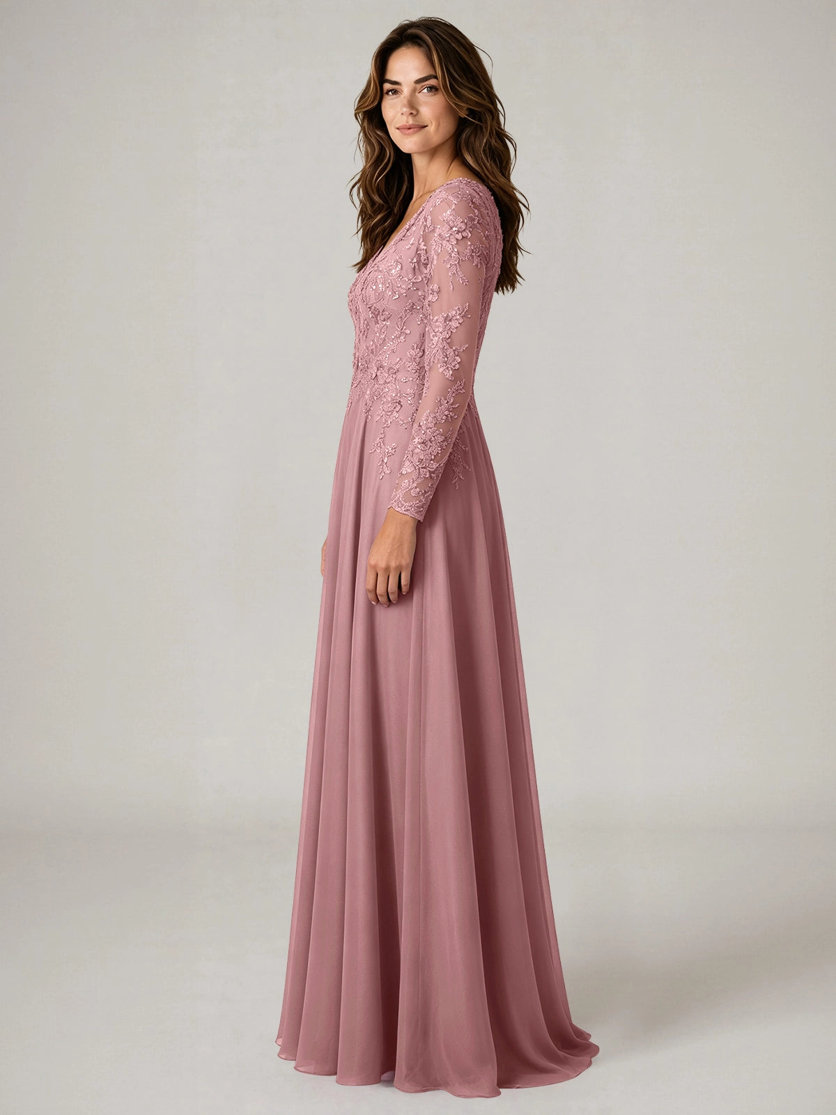 A-line Mother of the Bride Dress with Appliques