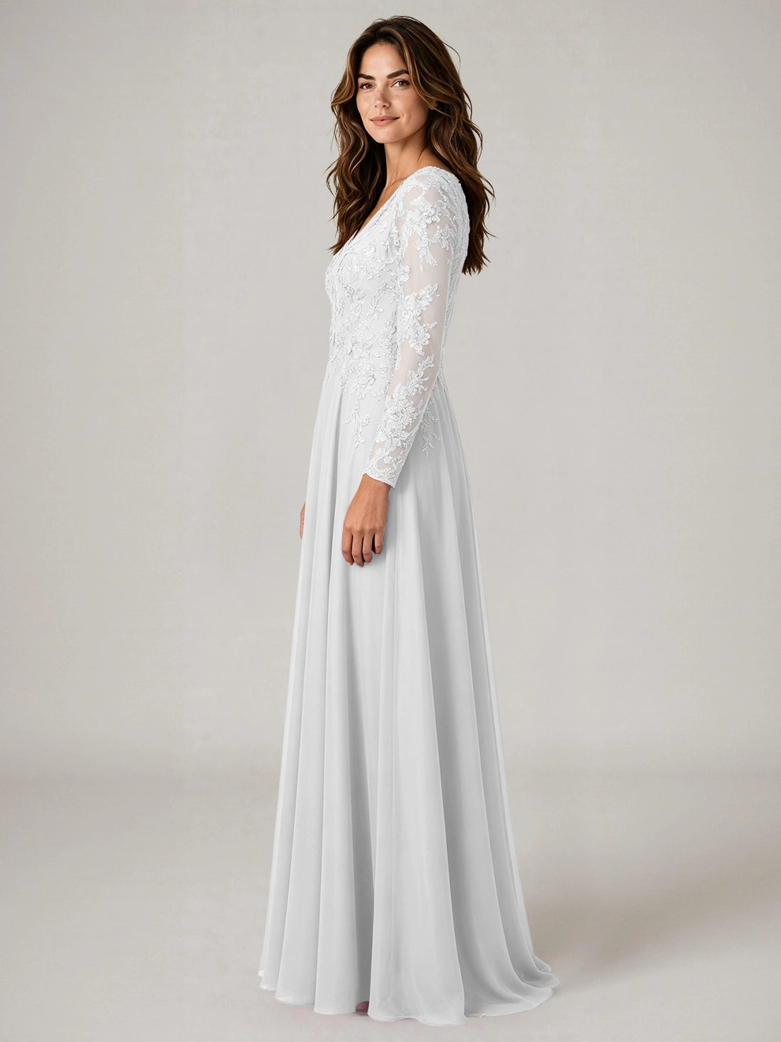A-line Mother of the Bride Dress with Appliques