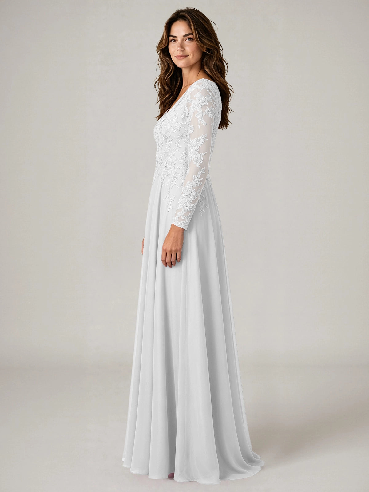 A-line Mother of the Bride Dress with Appliques