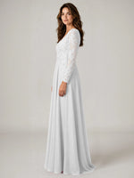 A-line Mother of the Bride Dress with Appliques