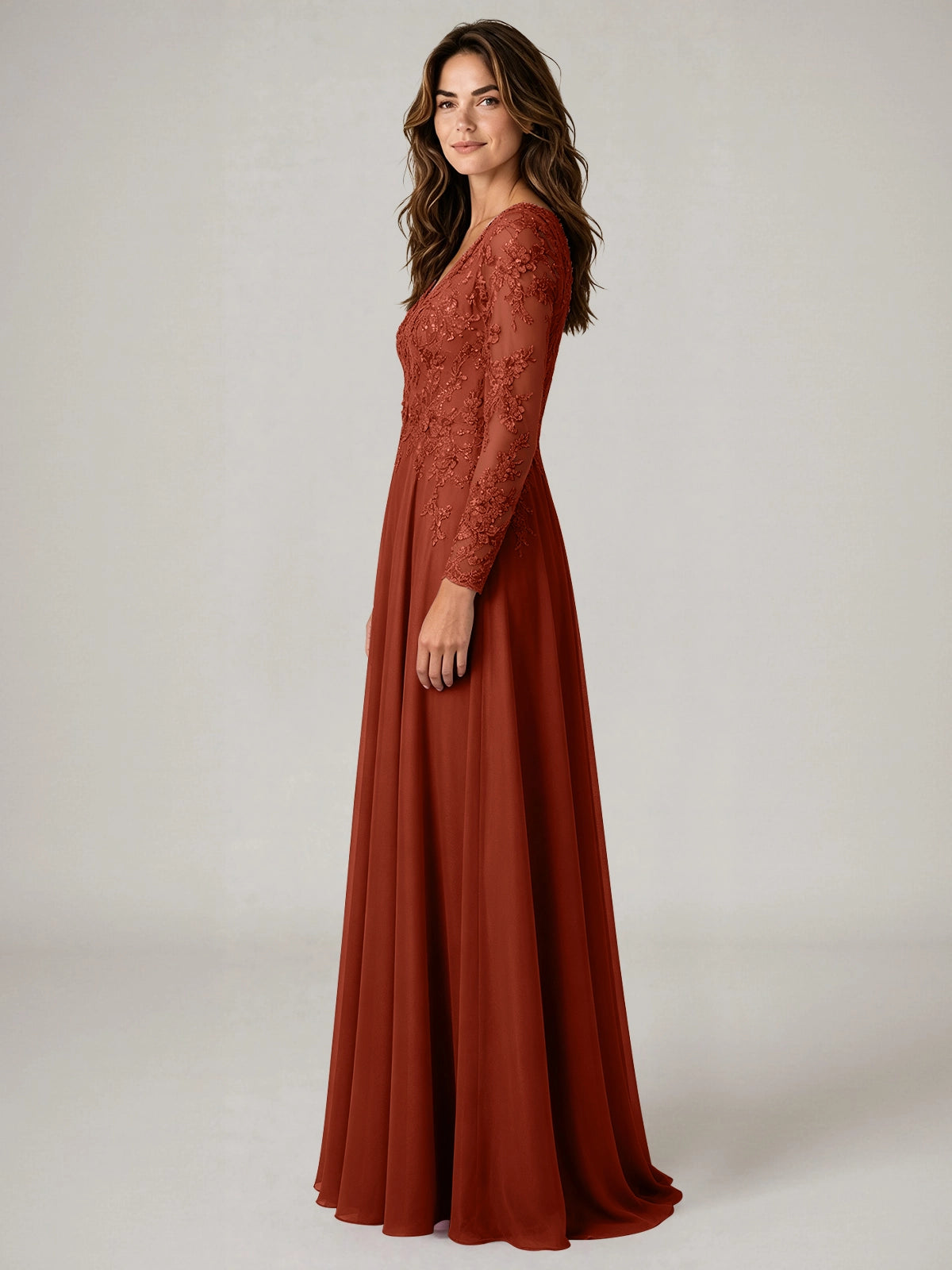 A-line Mother of the Bride Dress with Appliques
