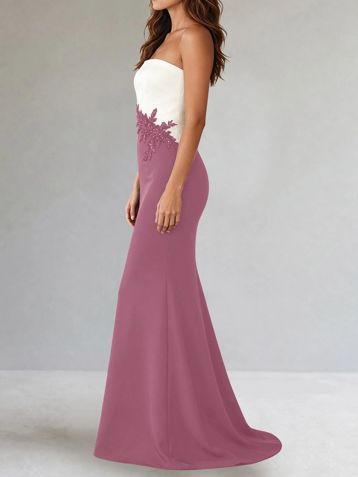 Trumpet Mother of the Bride Dress with Appliques