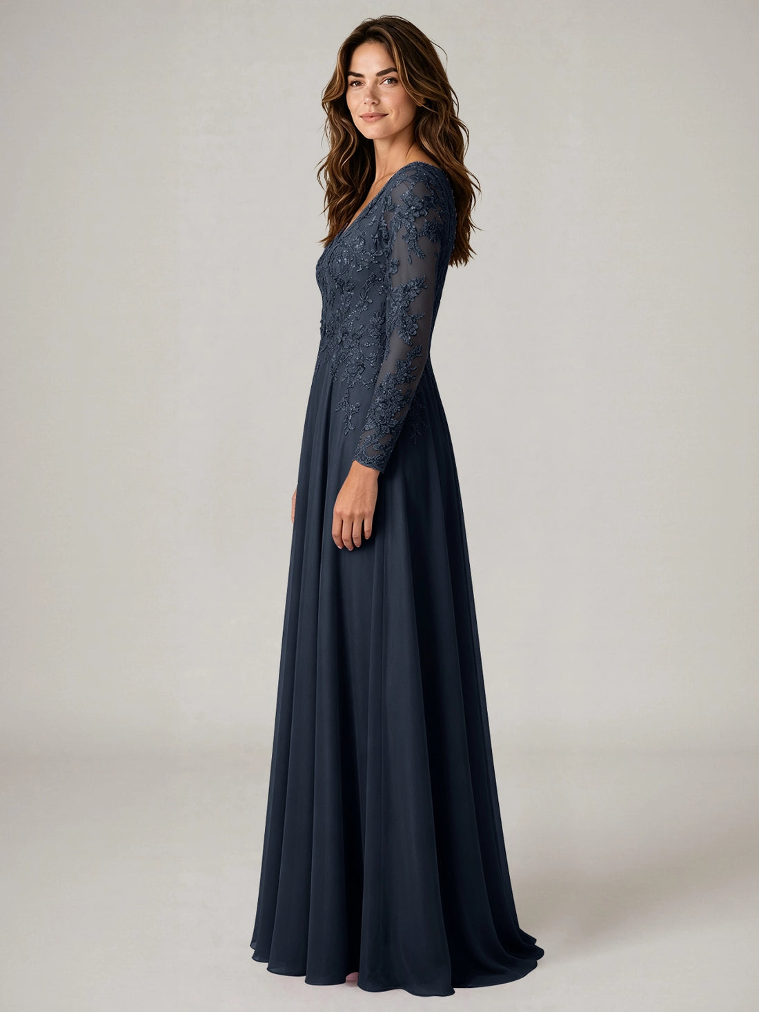 A-line Mother of the Bride Dress with Appliques