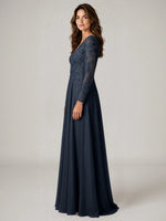 A-line Mother of the Bride Dress with Appliques