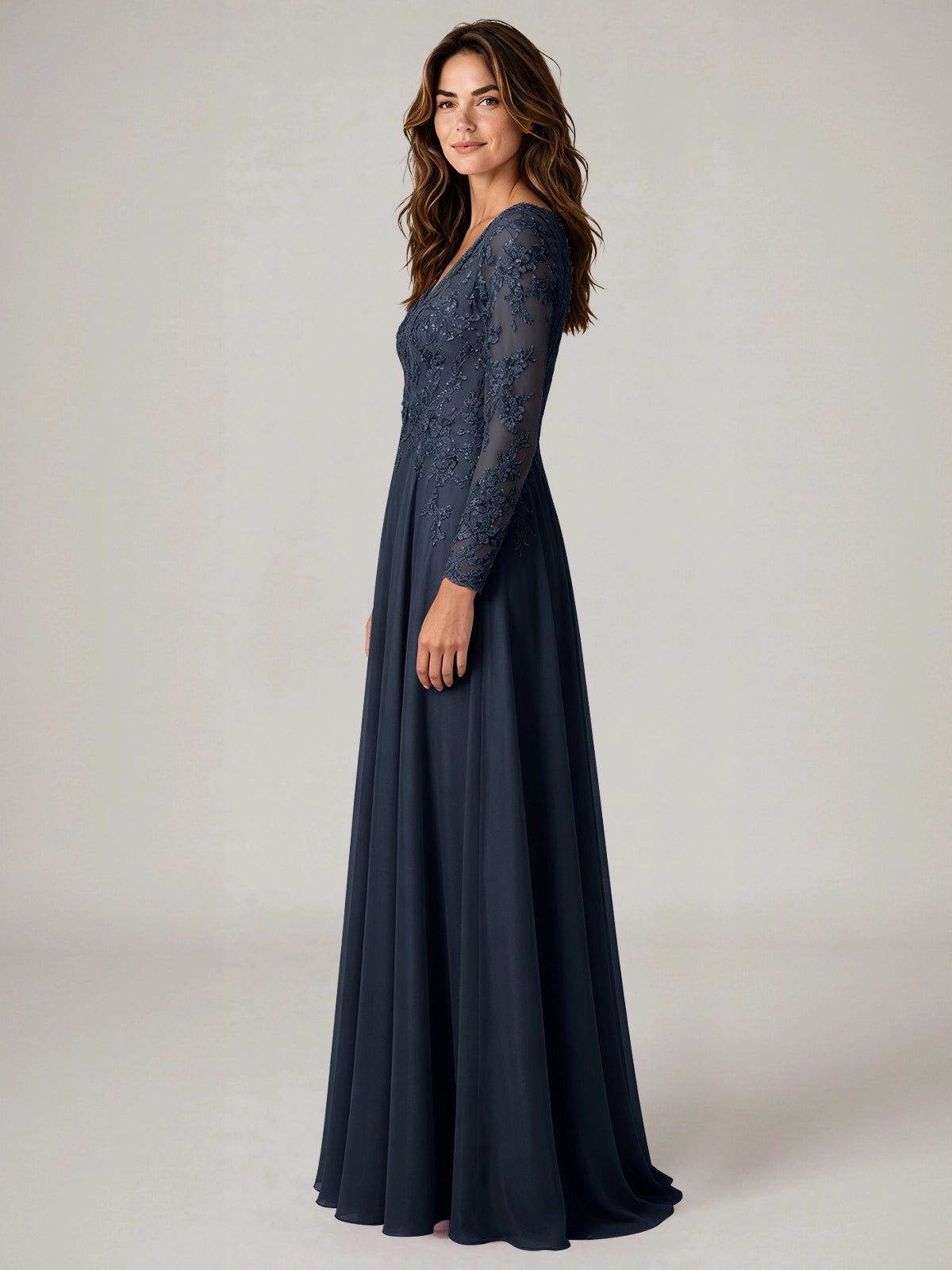 A-line Mother of the Bride Dress with Appliques