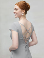 Flowy Ruffle Sheath Bridesmaid Dress 