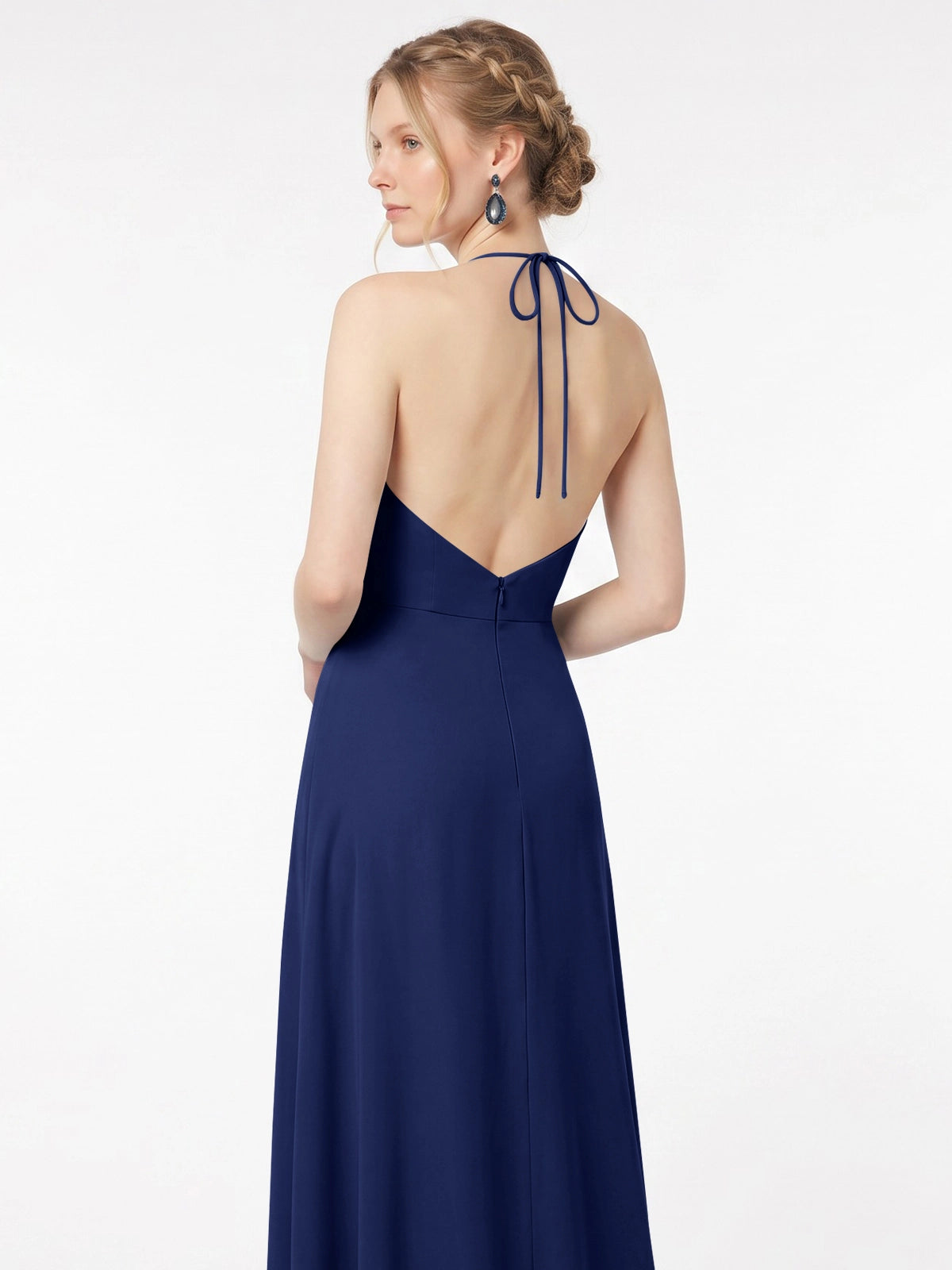 Chiffon Bridesmaid Dress with Halter 