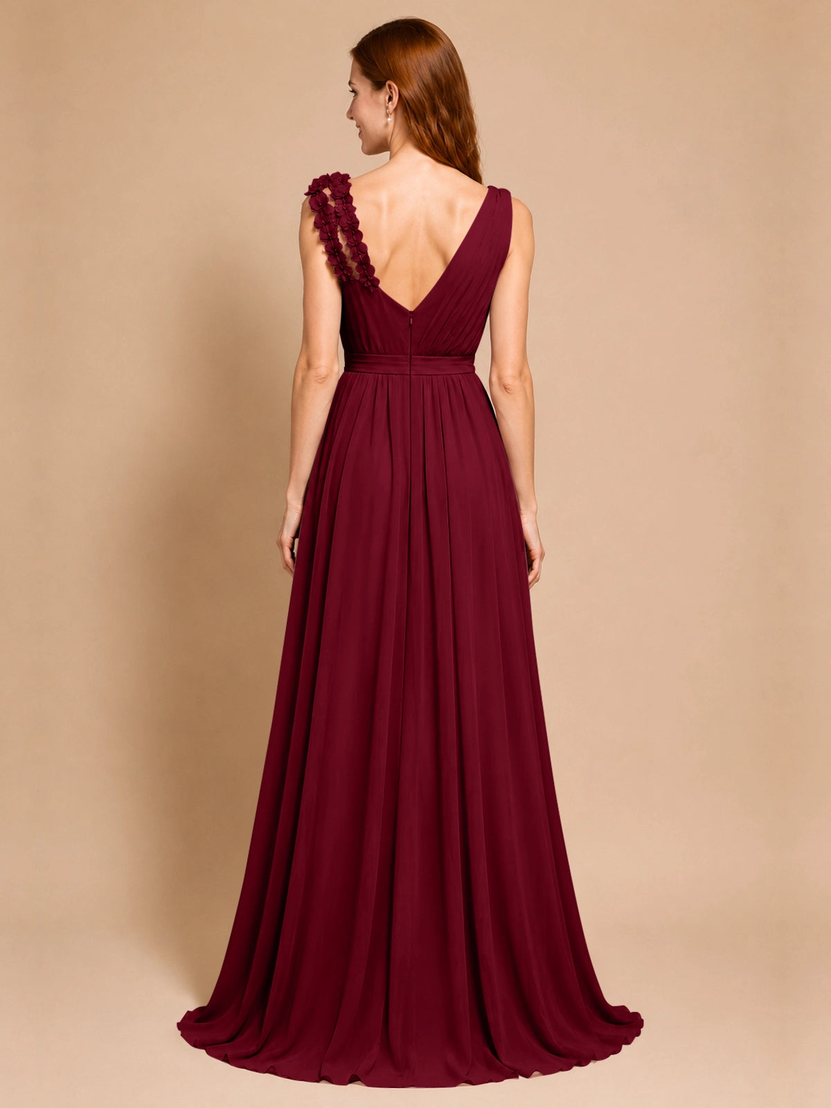 Chiffon Prom Dress with Appliques