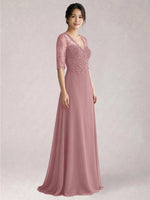 Lace Mother of the Bride Dress with Half Sleeves