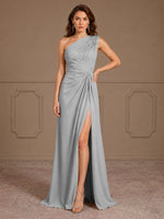 One-Shoulder Prom Dress with Slit
