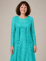 A-line Mother of the Bride Dress with Lace 
