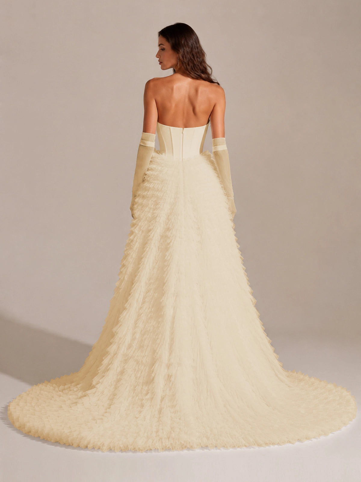 Tulle Wedding Dress with High-Low 