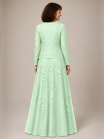 A-line Mother of the Bride Dress with Lace 