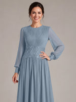 Chiffon Mother of the Bride Dress with Jewel Neckline 