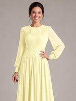 Chiffon Mother of the Bride Dress with Jewel Neckline 