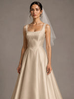 A-line Wedding Dress with Square Neck 